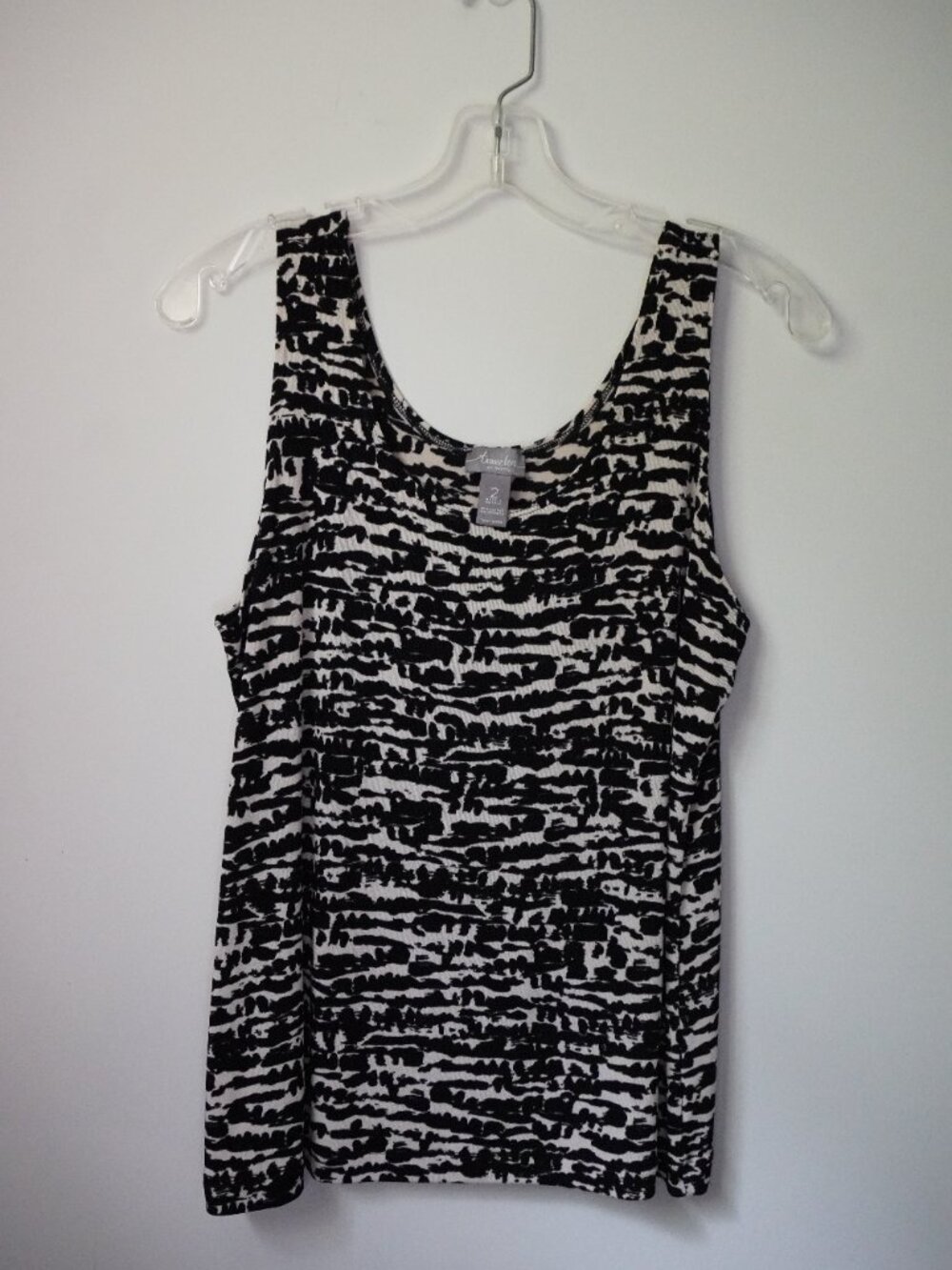 Travelers by Chicos Black and White Tank Top Size 2 (12)